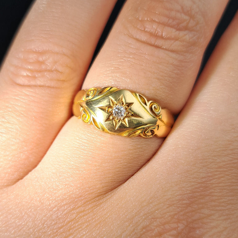 The Antique 1906 Old European Cut Diamond Starlight Ring