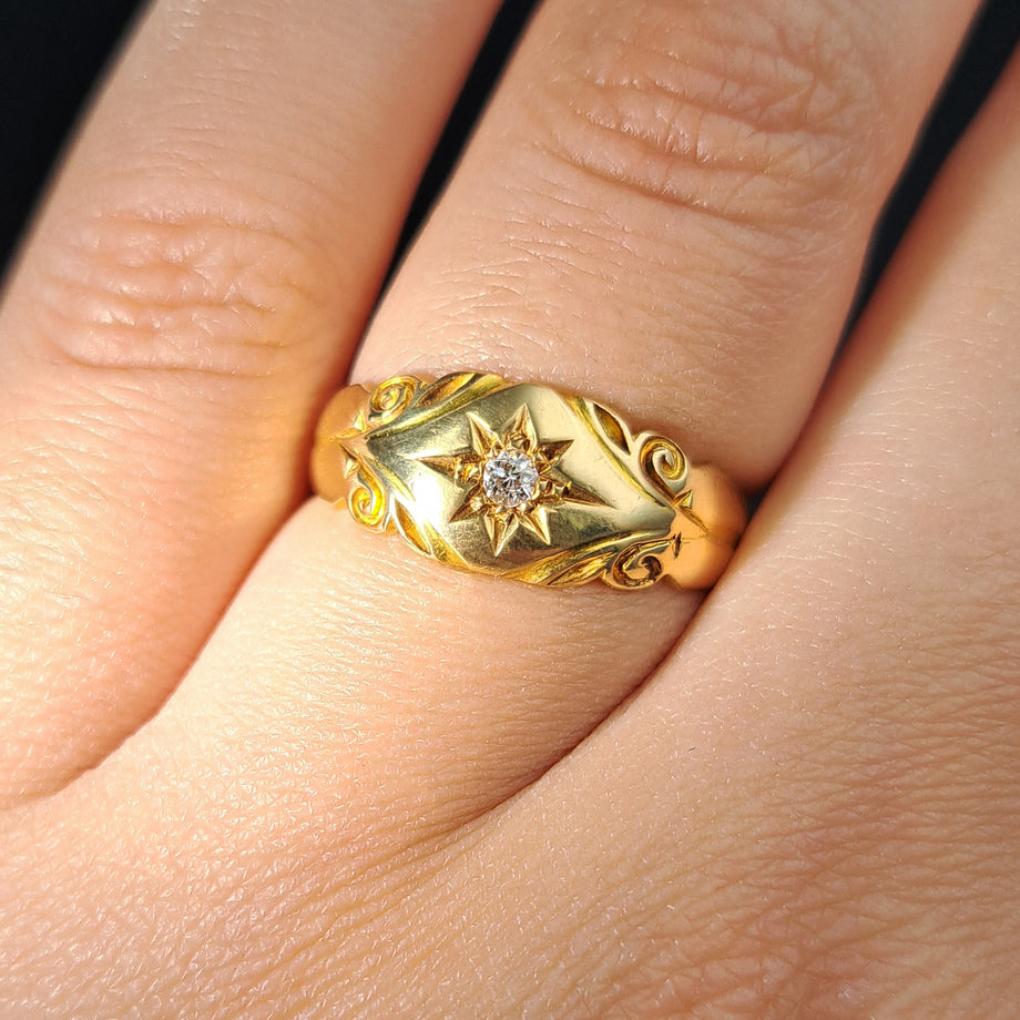 The Antique 1906 Old European Cut Diamond Starlight Ring