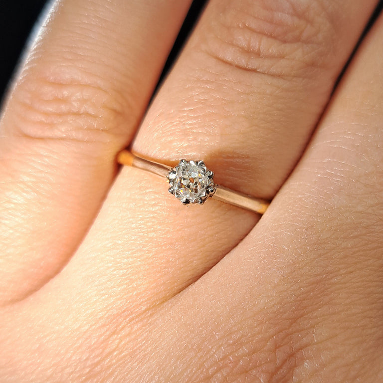 The Vintage Old Mine Cut Diamond Solitaire Fancy Ring