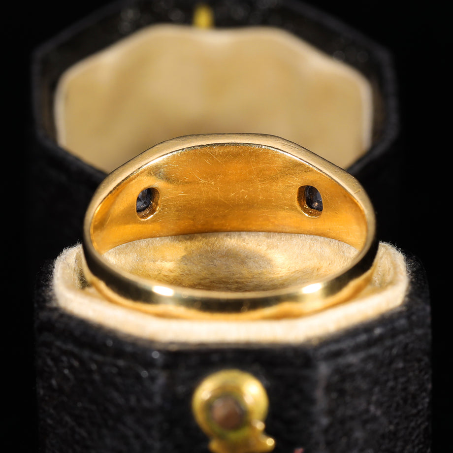 The Antique Late Victorian Pearl and Sapphire Ring