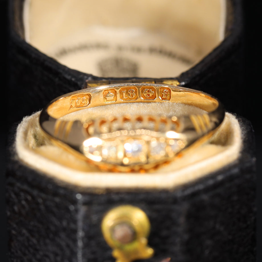 The Antique 1905 Five Old Cut Diamond Ring