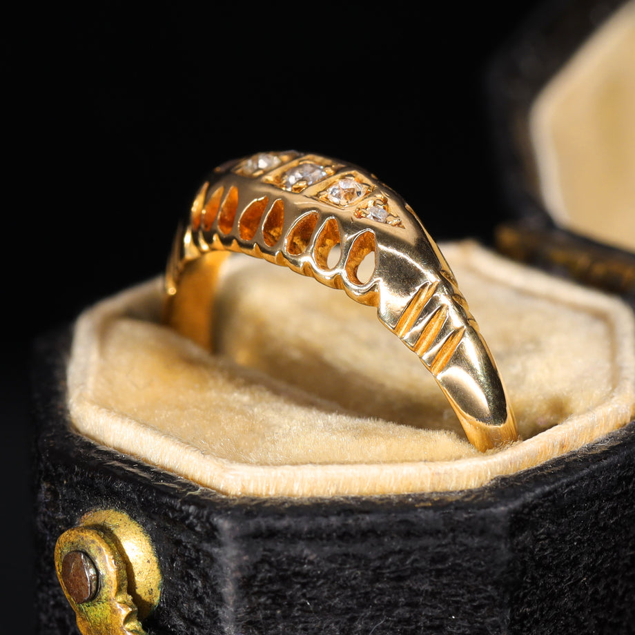 The Antique 1905 Five Old Cut Diamond Ring