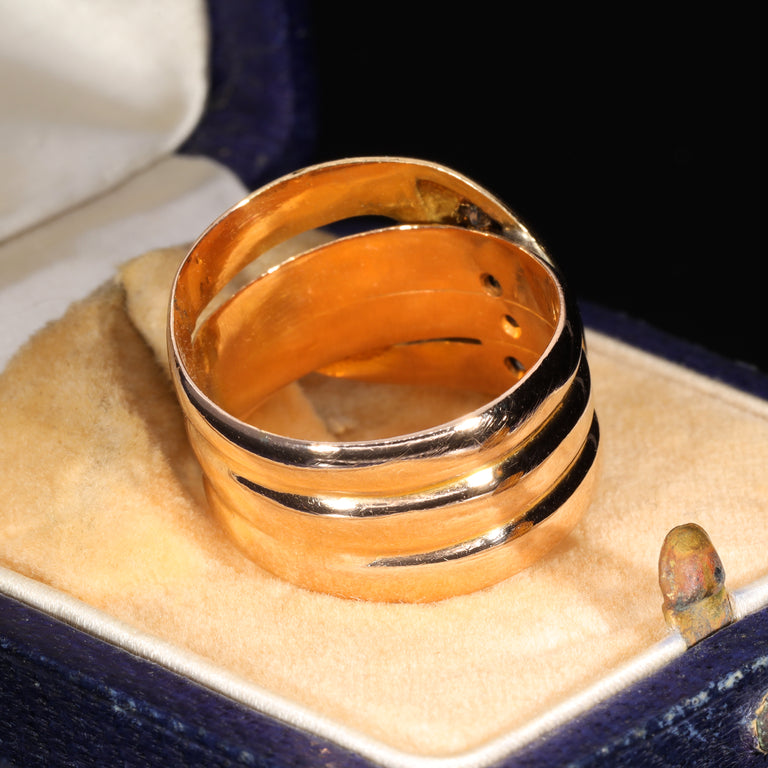The Antique Victorian Champagne Diamond Snake Ring