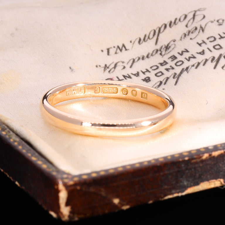 The Vintage 1942 9ct Gold Wedding Ring