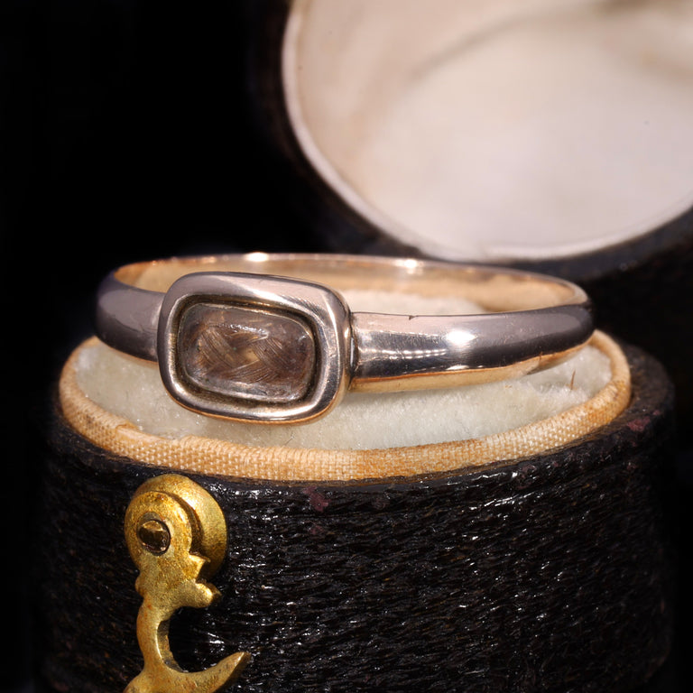 The Antique Georgian Hairwork Mourning Ring