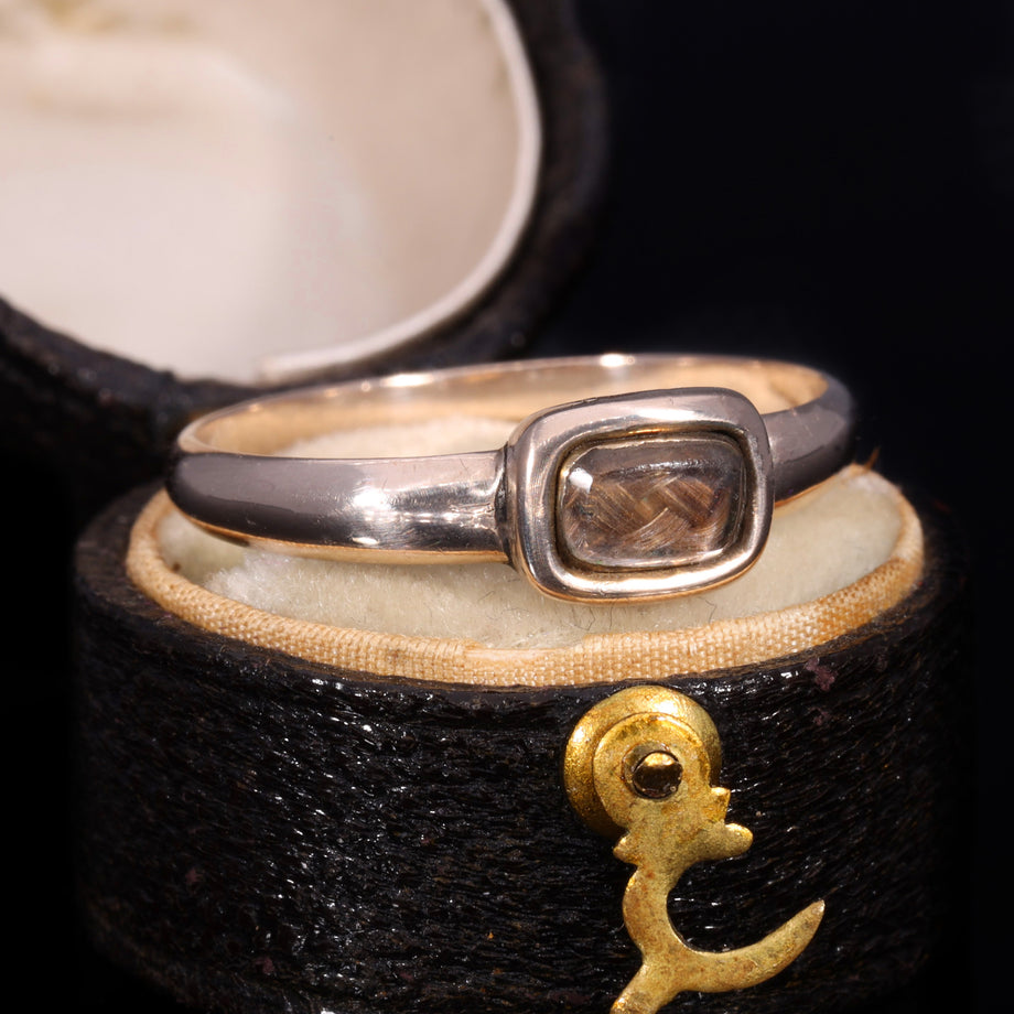The Antique Georgian Hairwork Mourning Ring