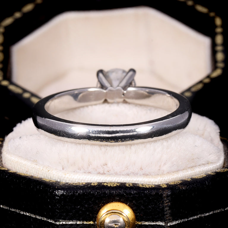 The Vintage Brilliant Cut Diamond Platinum Solitaire Ring