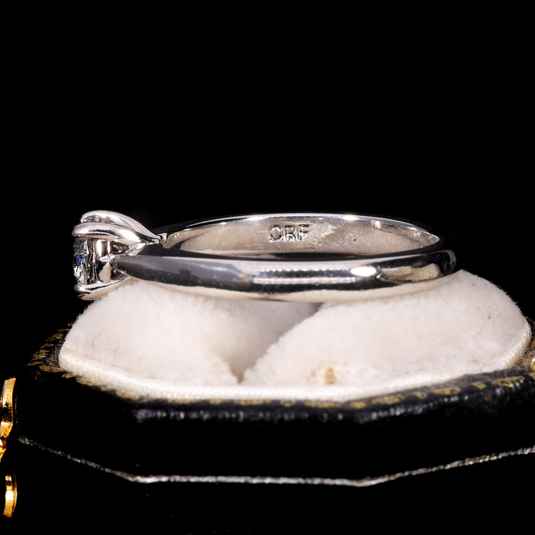 The Vintage Brilliant Cut Diamond Platinum Solitaire Ring