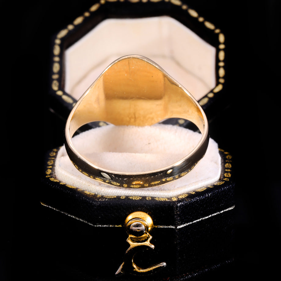 The Vintage 9ct Gold Plain Oval Signet Ring