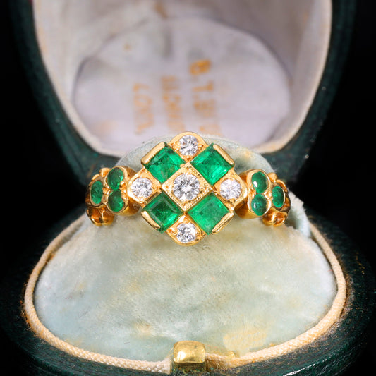 The Vintage 1976 Emerald And Diamond Ring