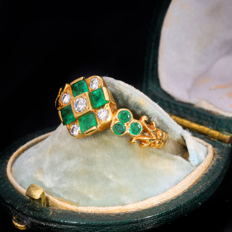 The Vintage 1976 Emerald And Diamond Ring