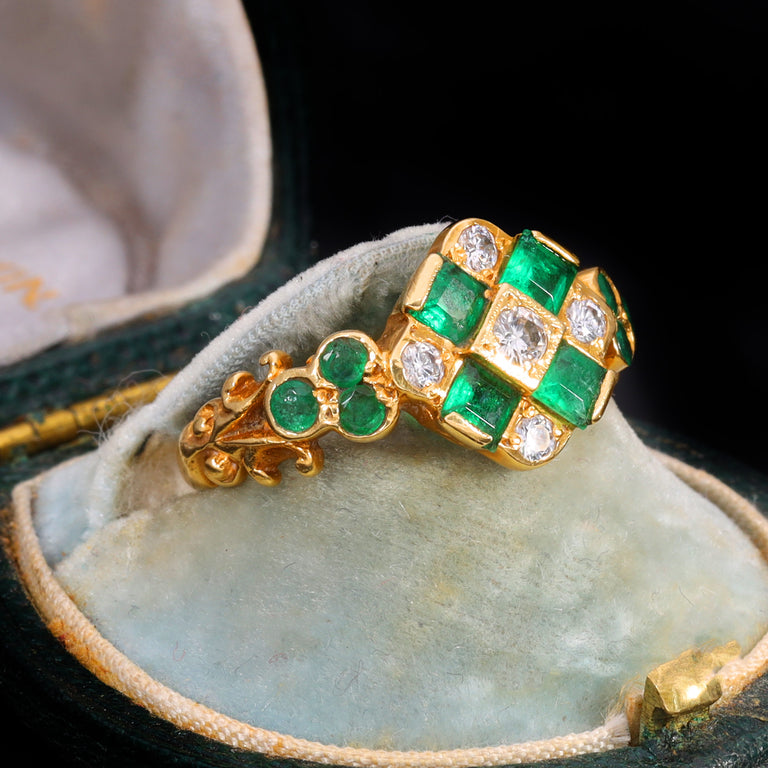 The Vintage 1976 Emerald And Diamond Ring