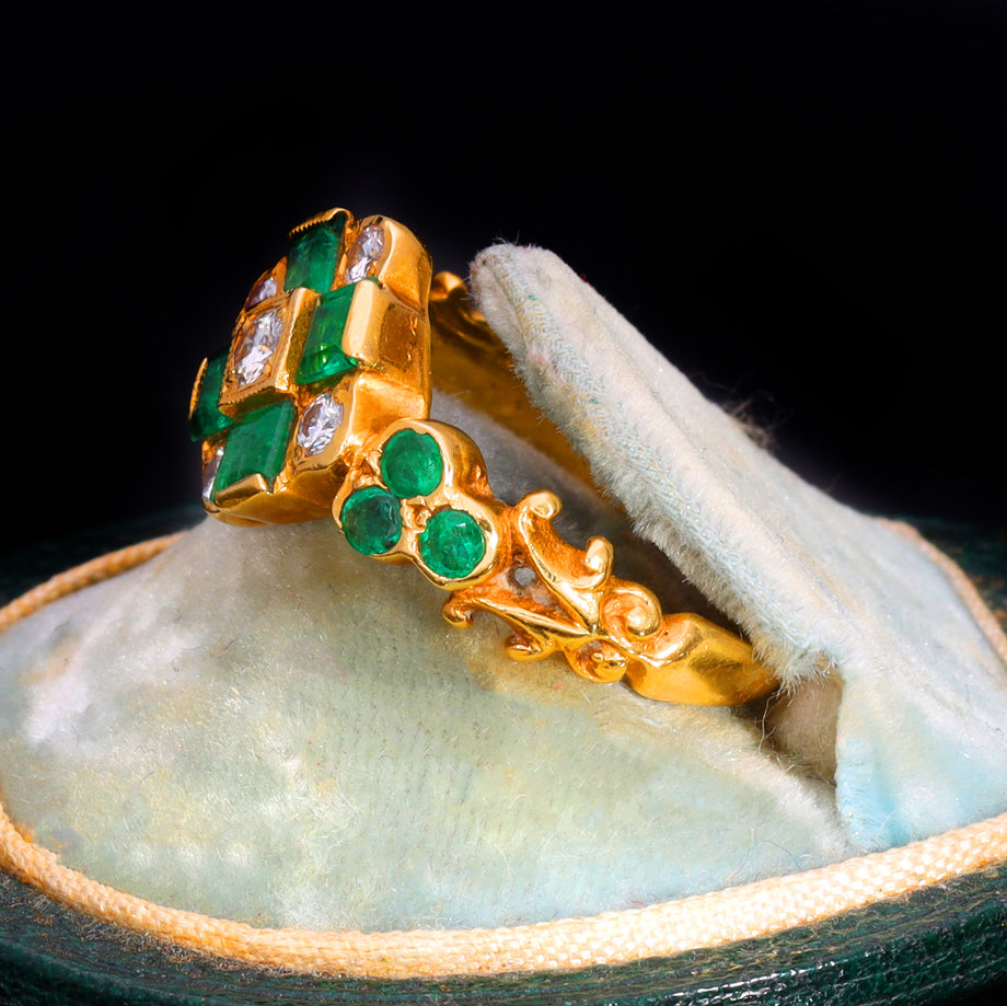 The Vintage 1976 Emerald And Diamond Ring