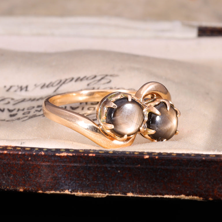 The Vintage Star Sapphire Toi Et Moi Ring