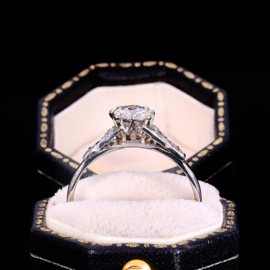 The Vintage Diamond Platinum Solitaire Ring