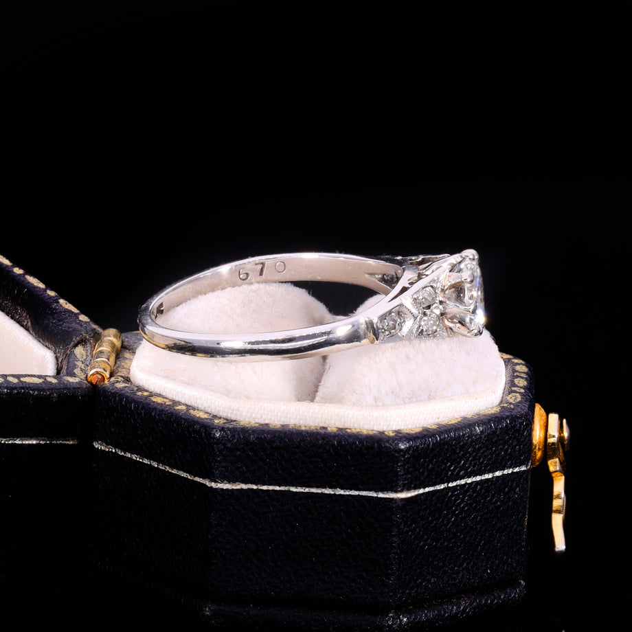 The Vintage Diamond Platinum Solitaire Ring