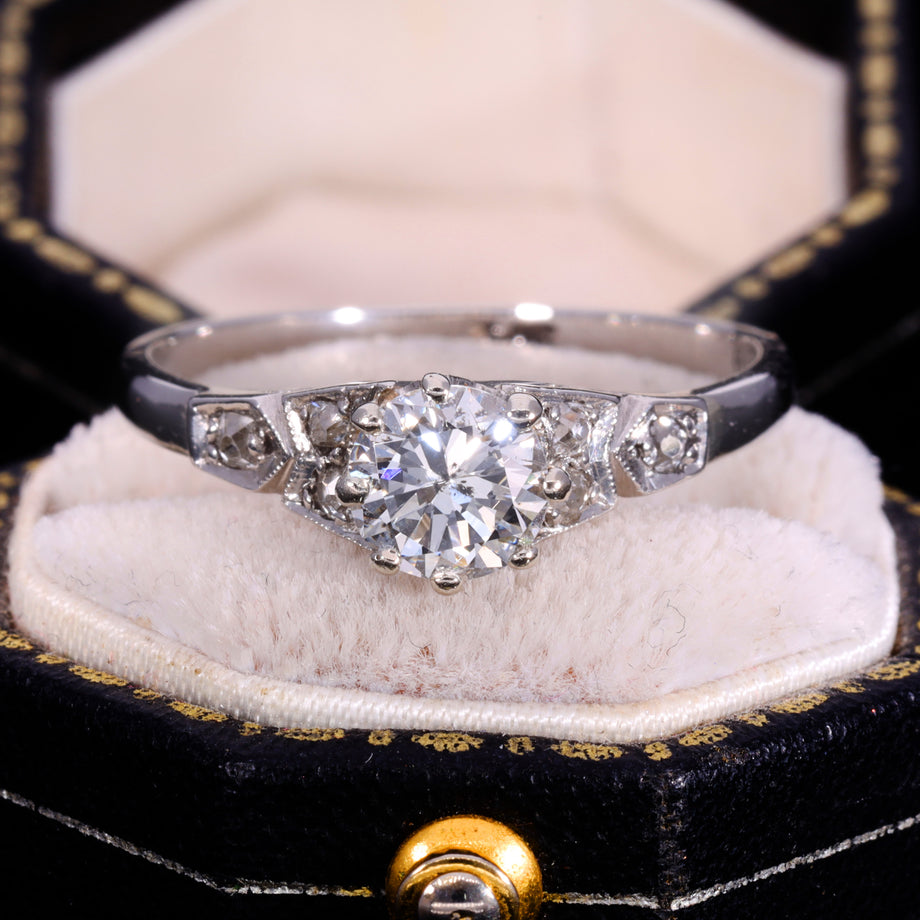 The Vintage Diamond Platinum Solitaire Ring