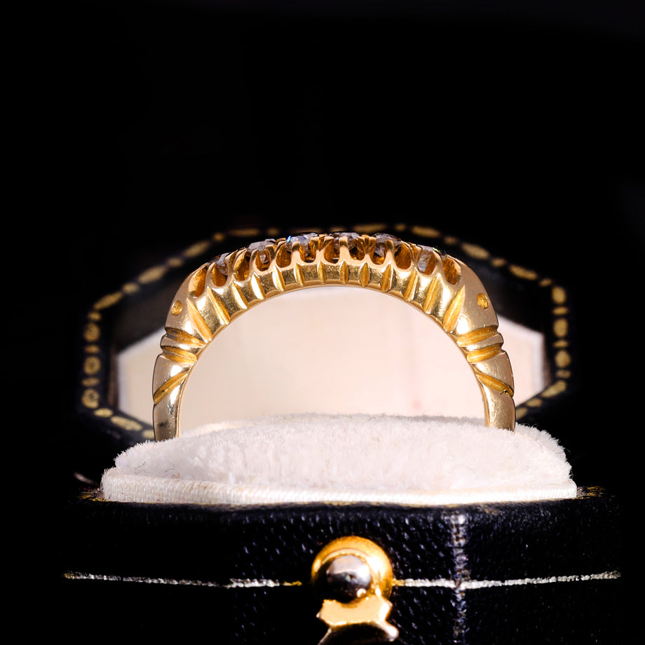 The Antique 1912 Ten Diamond Double Row Ring