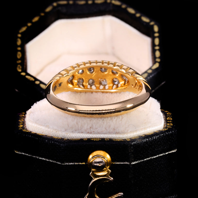 The Antique 1912 Ten Diamond Double Row Ring