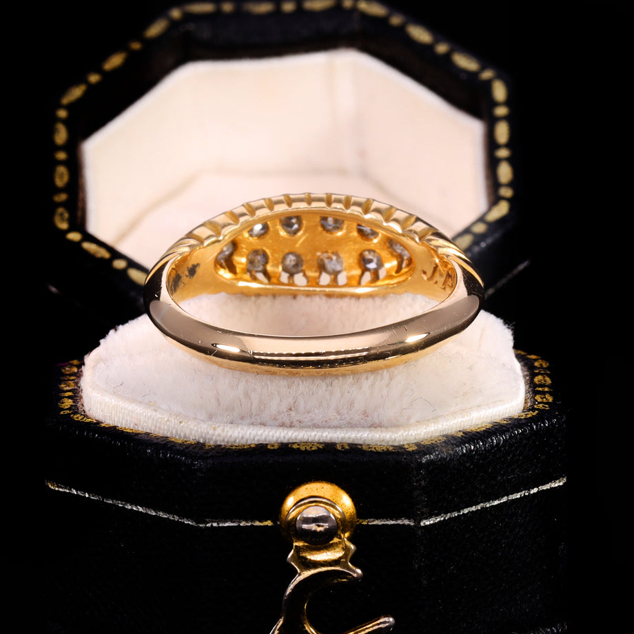 The Antique 1912 Ten Diamond Double Row Ring