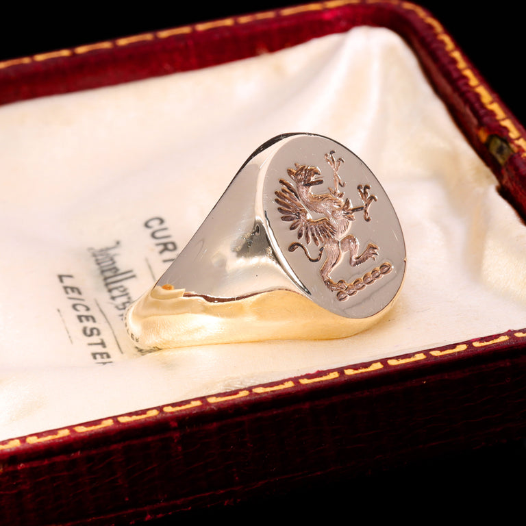 The Vintage 9ct Gold Griffin Signet Ring