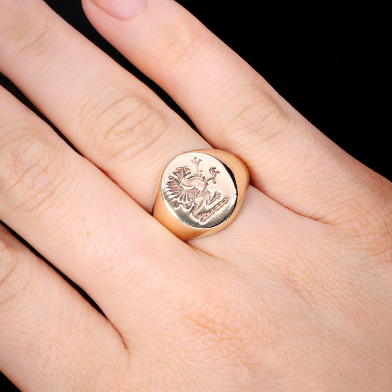 The Vintage 9ct Gold Griffin Signet Ring