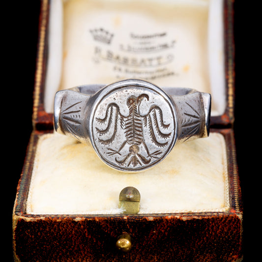 The Ancient Medieval Giant Eagle Silver Ring