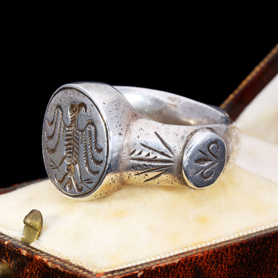 The Ancient Medieval Giant Eagle Silver Ring