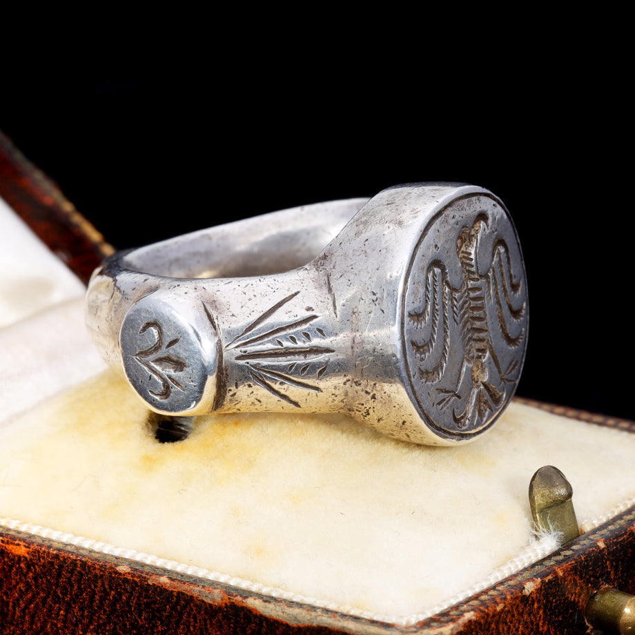 The Ancient Medieval Giant Eagle Silver Ring