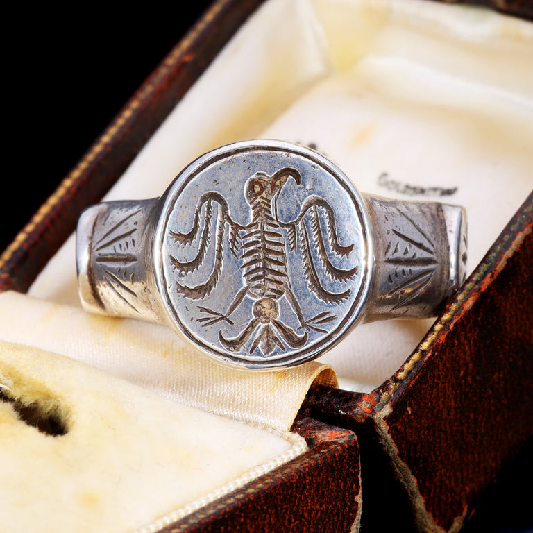 The Ancient Medieval Giant Eagle Silver Ring
