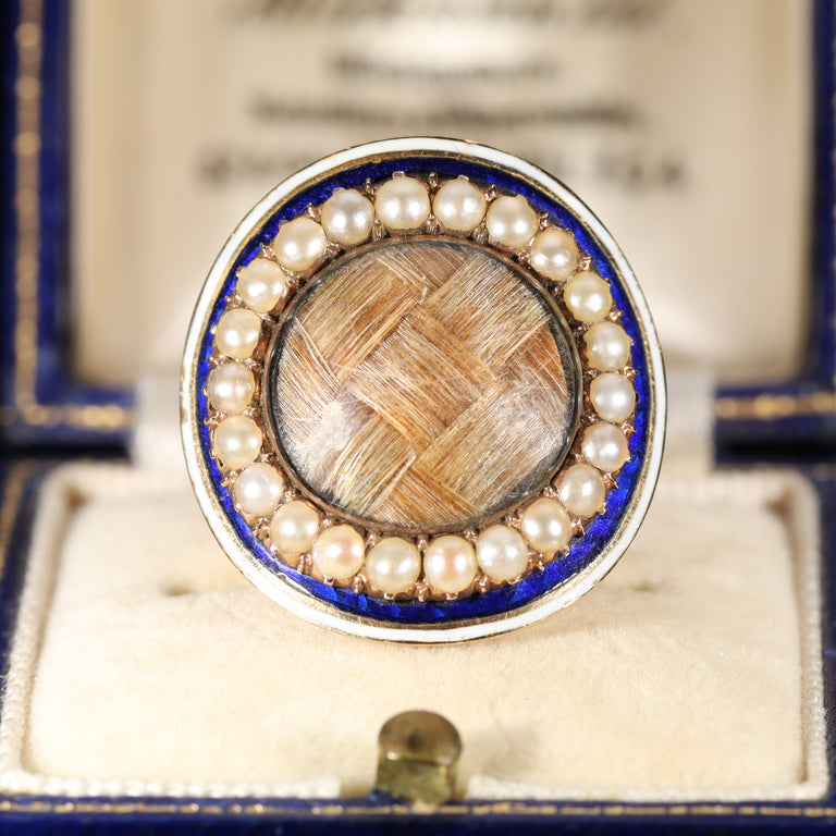 The Georgian Pearl and Enamel Memorial Ring