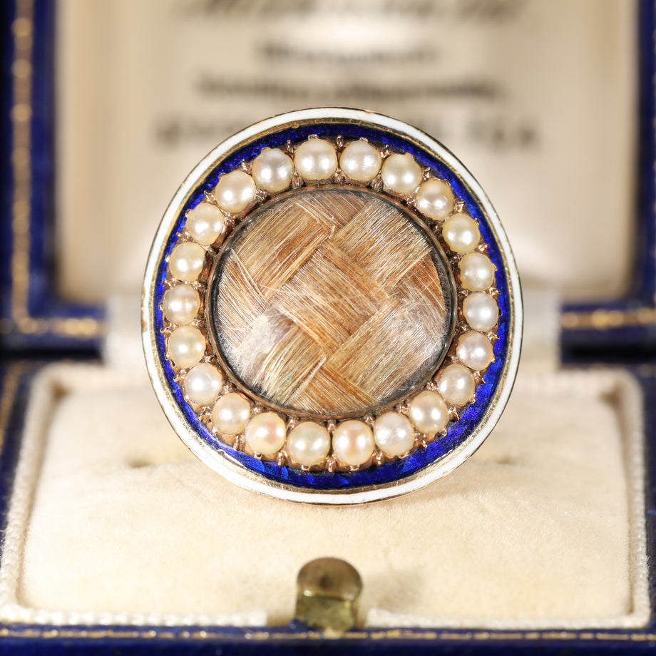 The Georgian Pearl and Enamel Memorial Ring