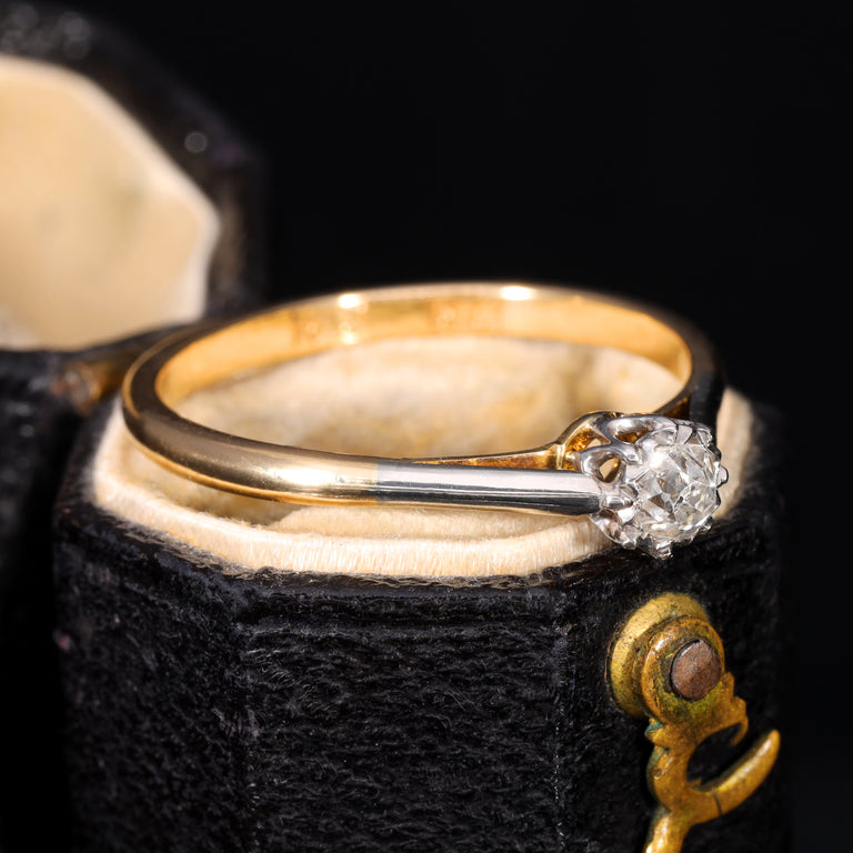 The Vintage Old Mine Cut Diamond Solitaire Fancy Ring