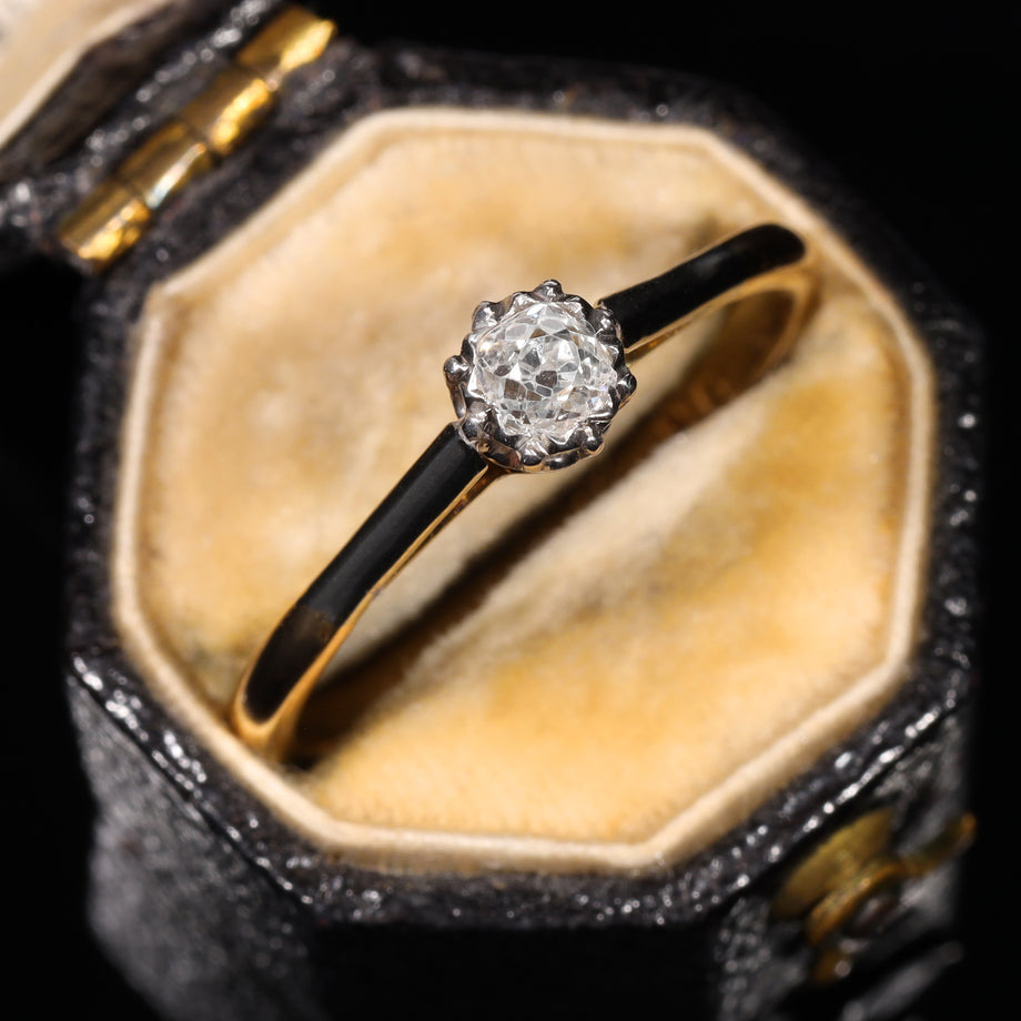 The Vintage Old Mine Cut Diamond Solitaire Fancy Ring
