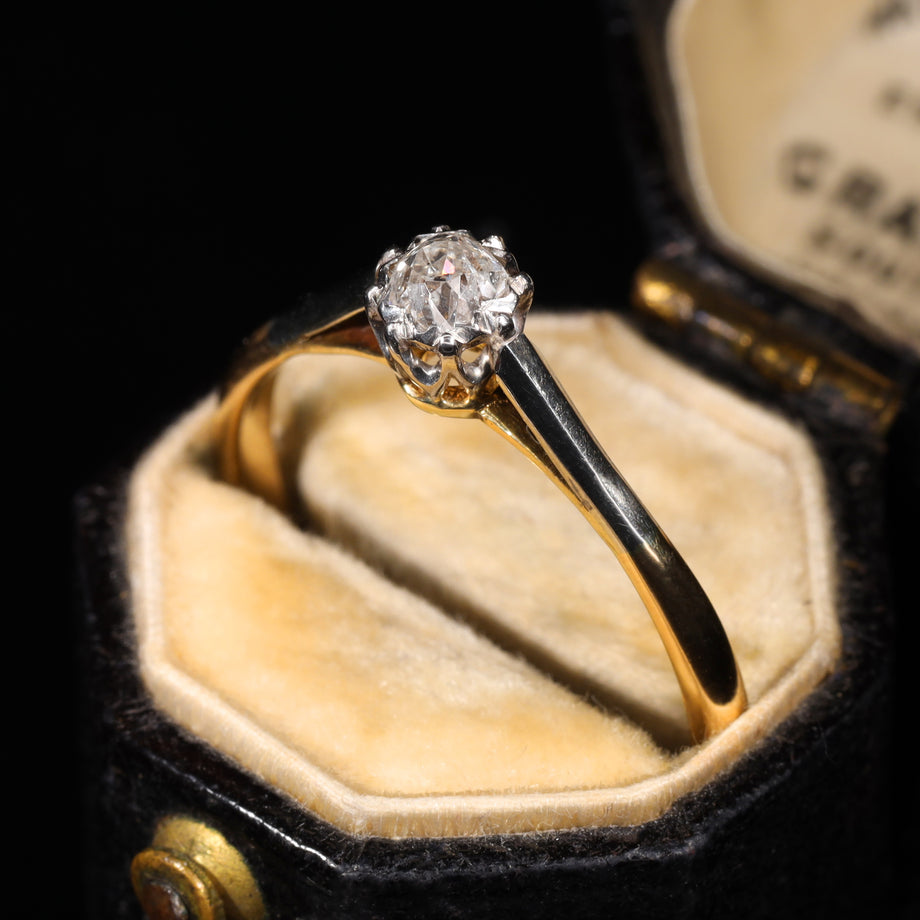 The Vintage Old Mine Cut Diamond Solitaire Fancy Ring
