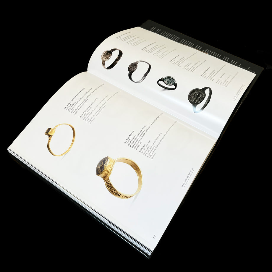 The Ancient Medieval Byzantine Gold And Deep Red Glass Ring