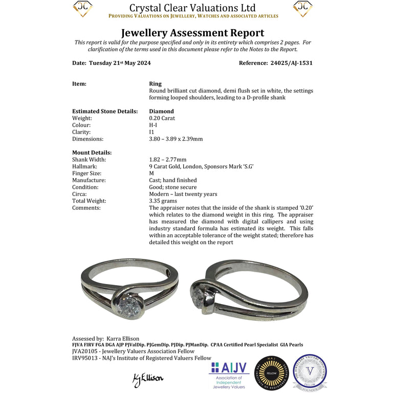 The Contemporary Light Solitaire Diamond Twist Ring