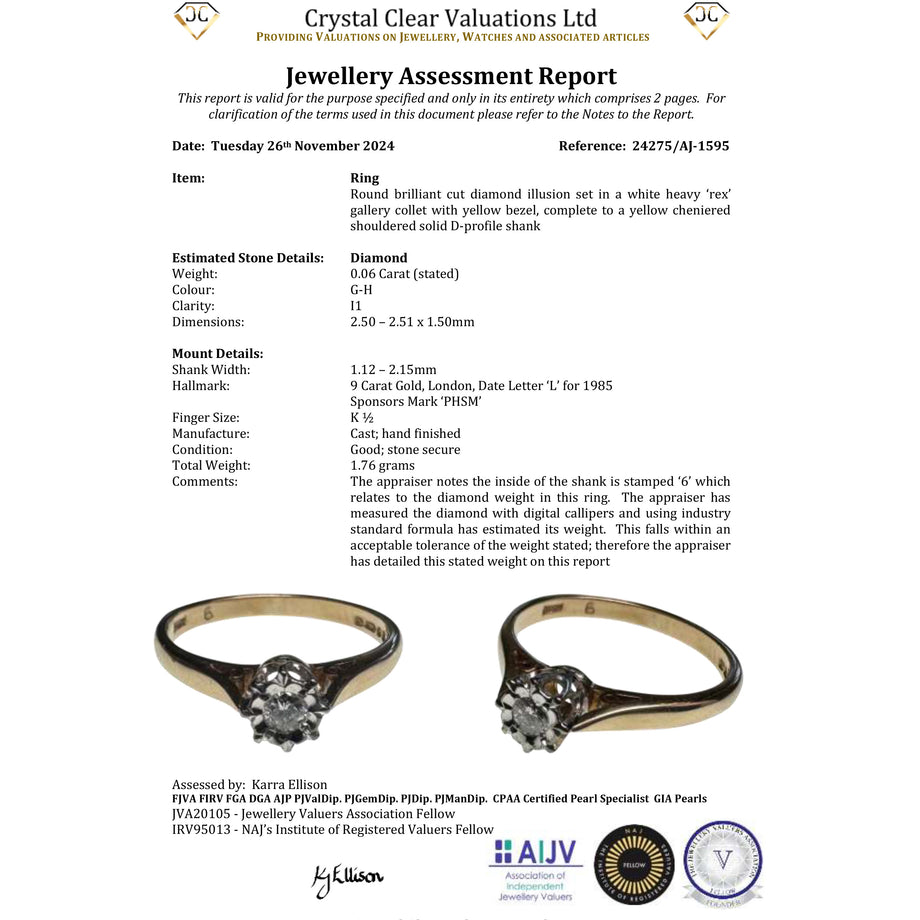 The Vintage 1985 Illusion Set Diamond Flower Ring