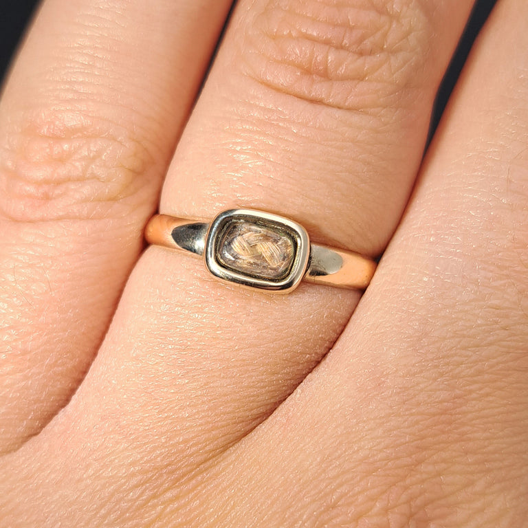 The Antique Georgian Hairwork Mourning Ring