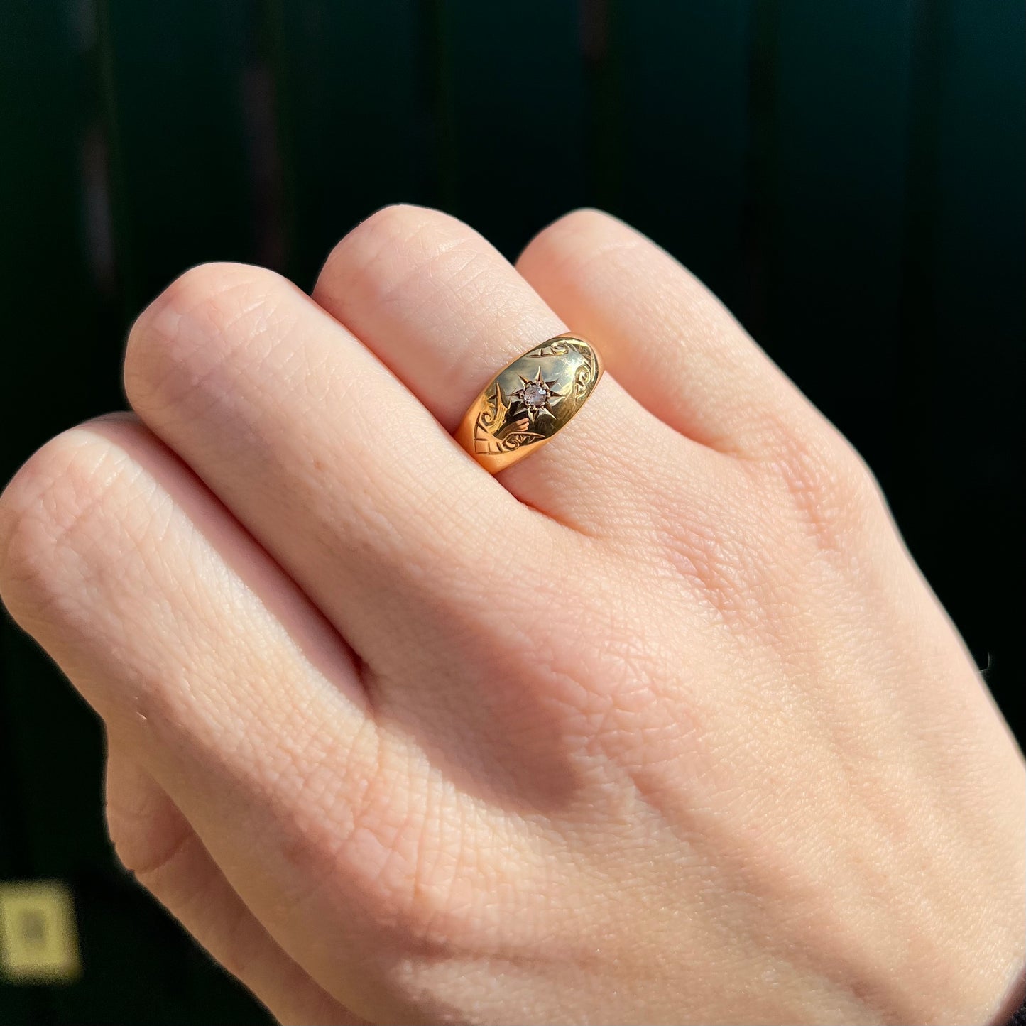 The Antique Victorian 1864 Diamond Star Ring