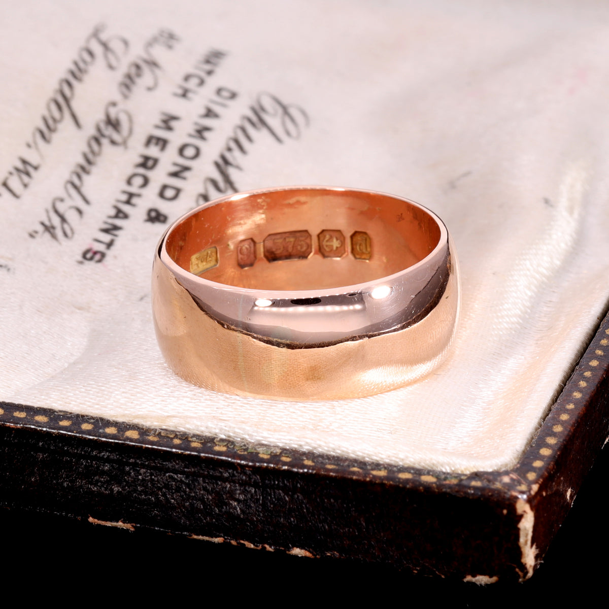 The Antique 1903 9ct Rose Gold D-Shaped Wedding Ring