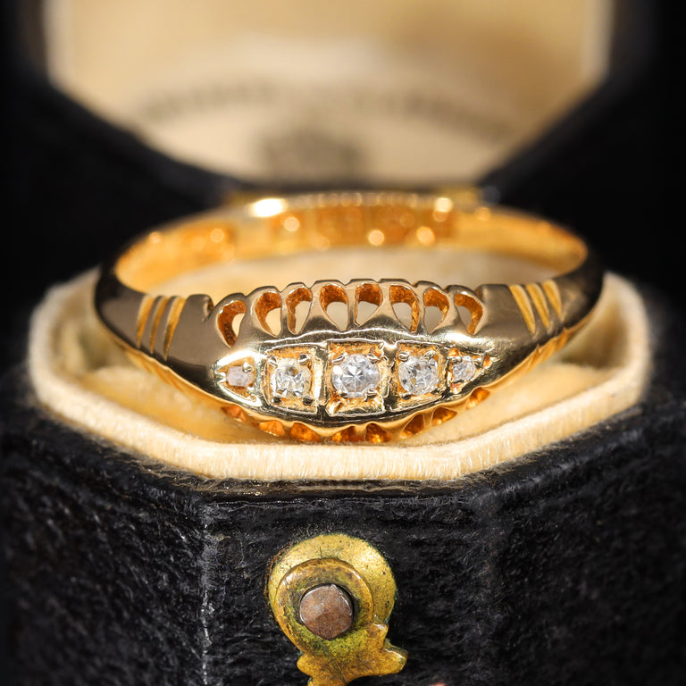 The Antique 1905 Five Old Cut Diamond Ring