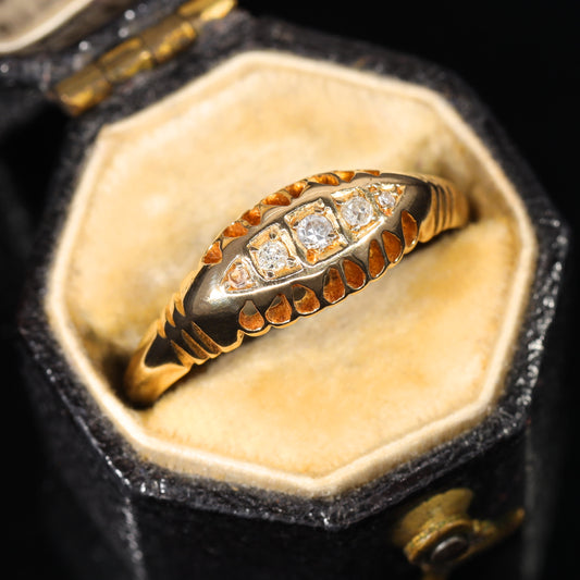 The Antique 1905 Five Old Cut Diamond Ring