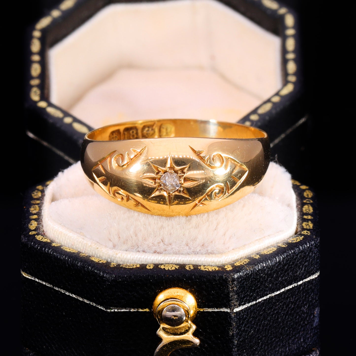 The Antique Victorian 1864 Diamond Star Ring