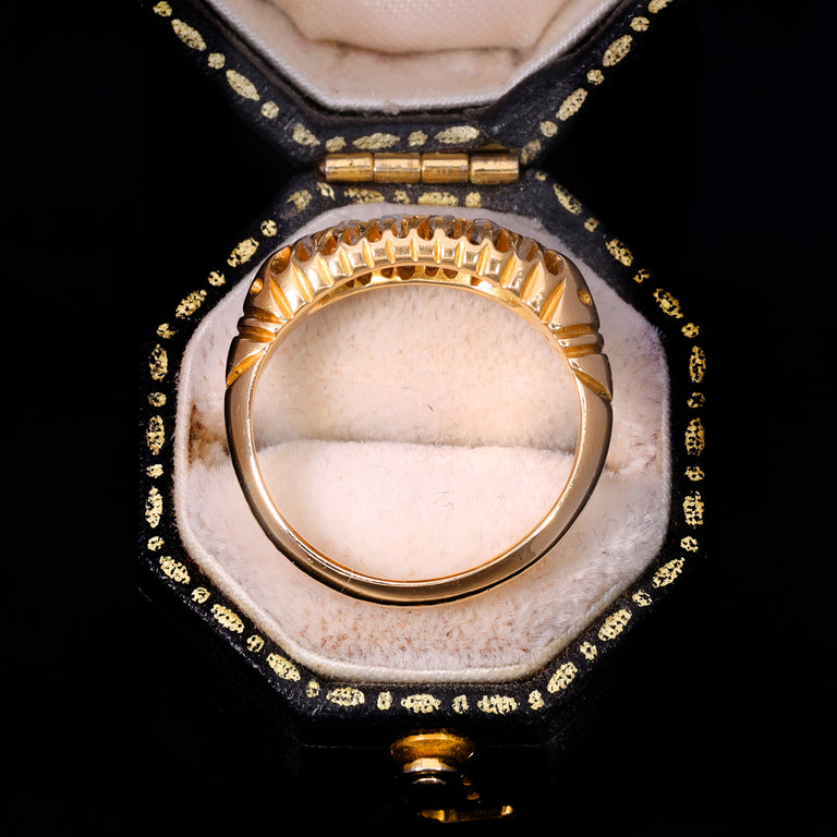 The Antique 1912 Ten Diamond Double Row Ring