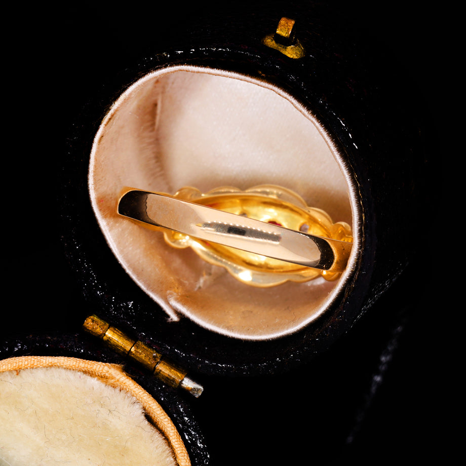 The Vintage 1942 Synthetic Ruby And Diamond Ring