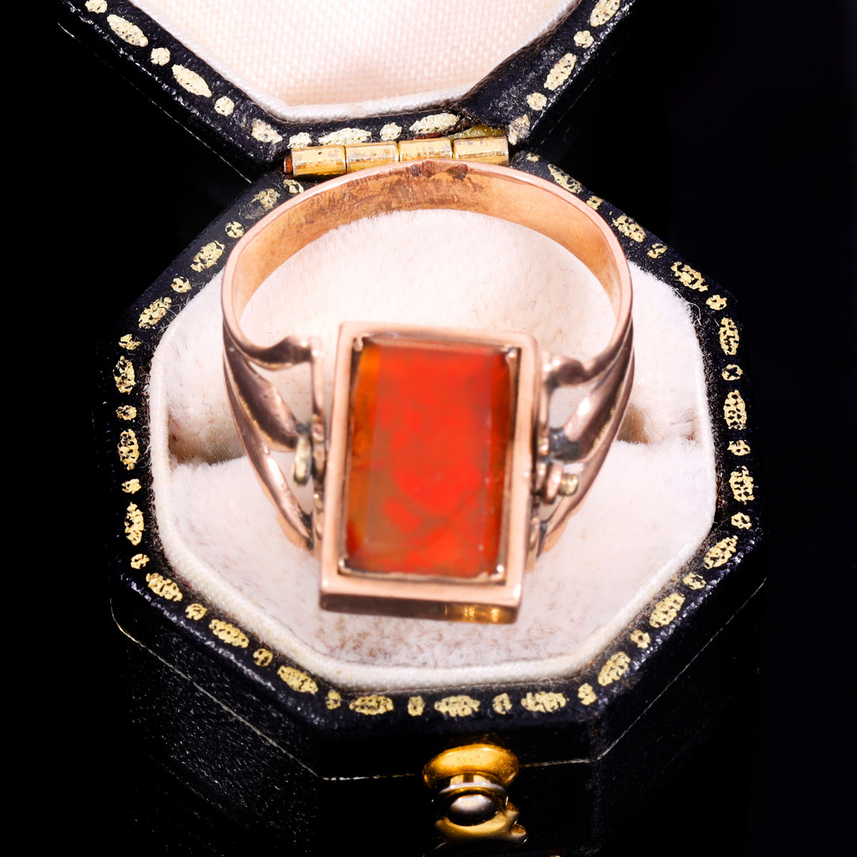 The Antique Georgian Swivel Paste And Hairwork Ring