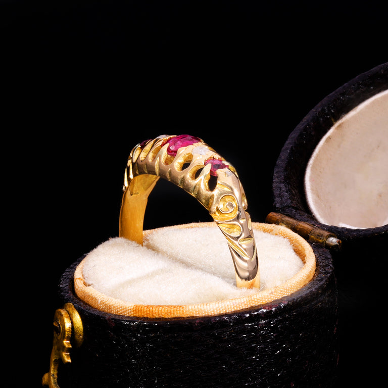 The Antique Edwardian 1910 Ruby And Diamond Ring