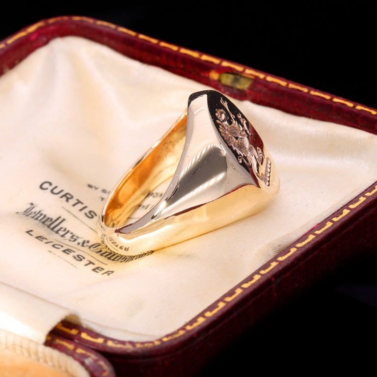 The Vintage 9ct Gold Griffin Signet Ring