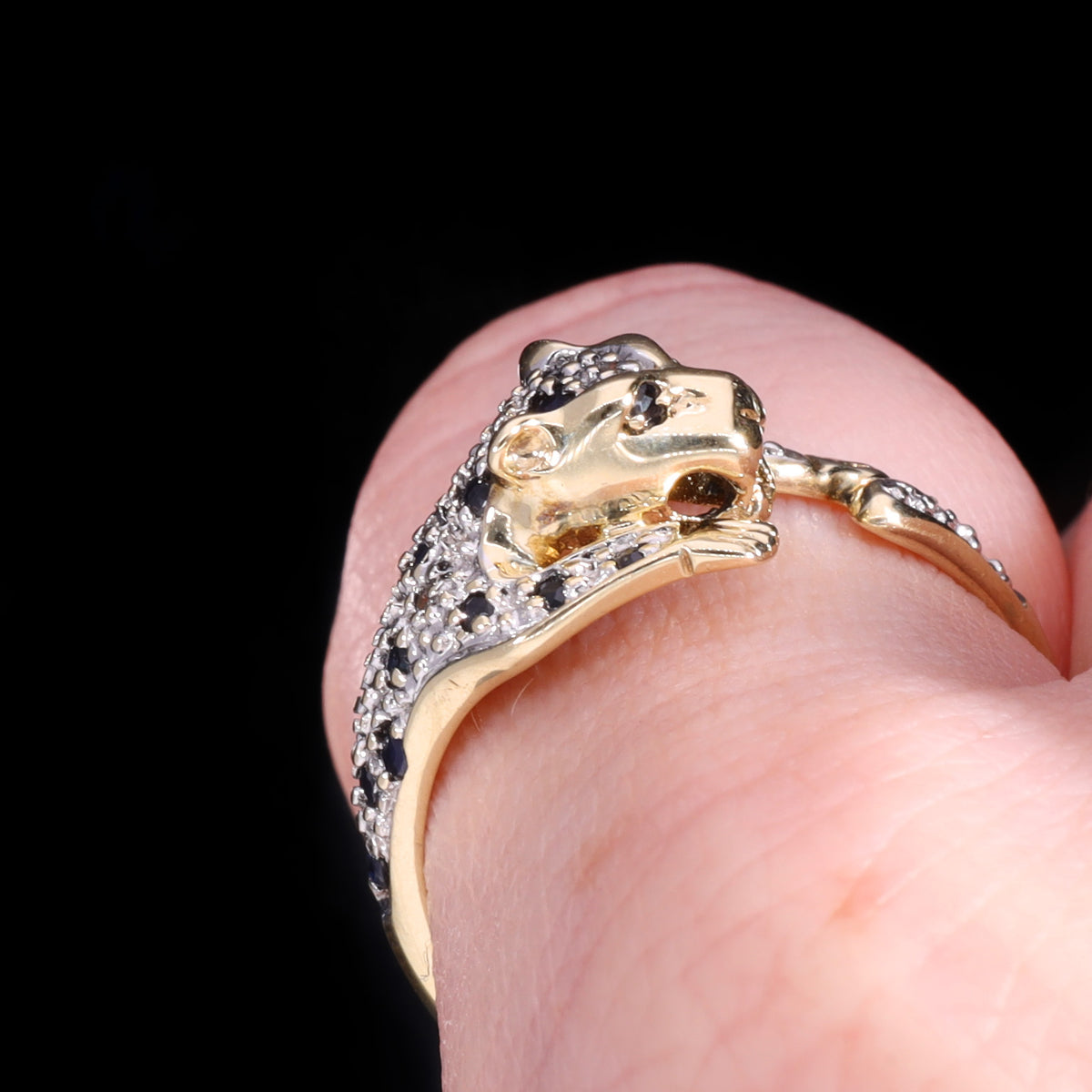 The Vintage Sapphire And Diamond Panther Ring